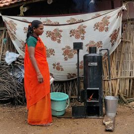 Heater of Hope: Offered by the Wildlife Conservation Trust (WCT) at a 75 per cent subsidy, the heater, locally known as bumbb, consumes just one-third of the firewood than a traditional stove to heat the same quantity of water, and is at least four times faster.