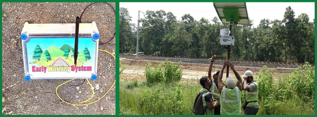 Early warning systems being tested on railway line.